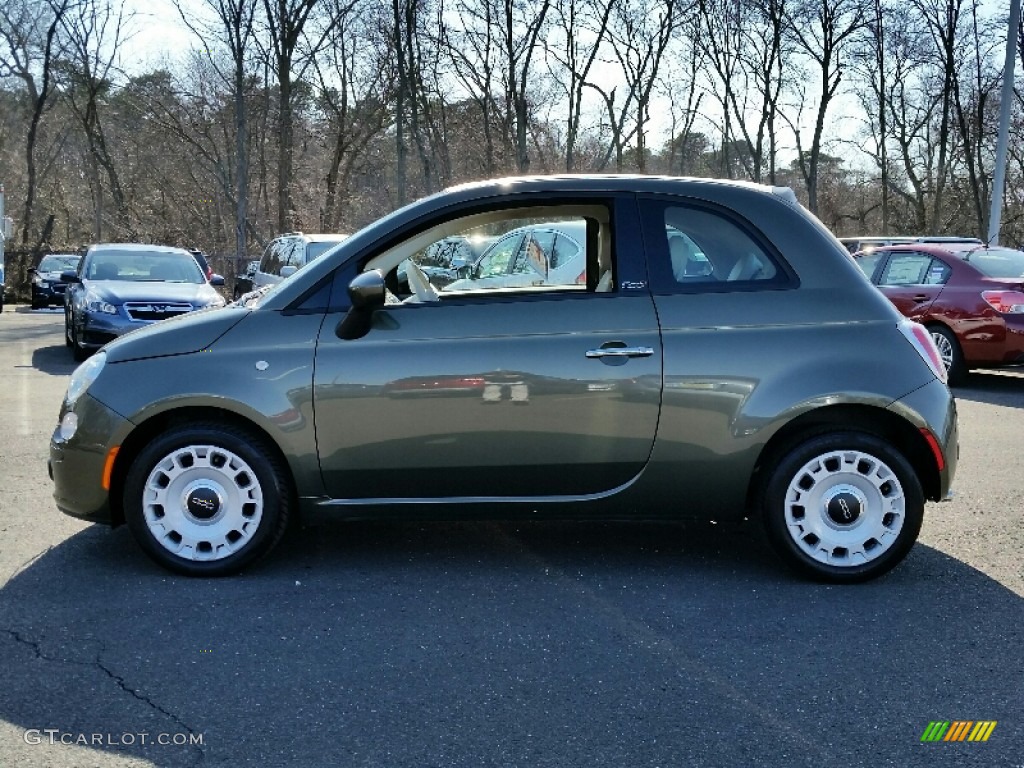 2013 500 c cabrio Pop - Verde Oliva (Olive Green) / Marrone/Avorio (Brown/Ivory) photo #7
