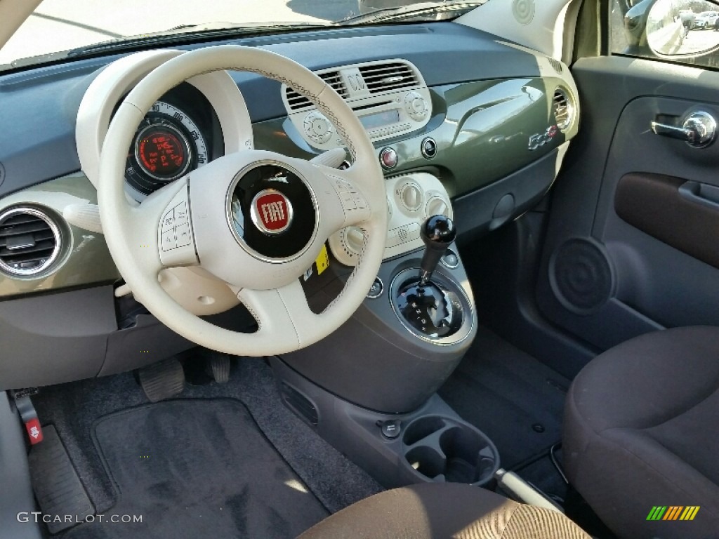 2013 500 c cabrio Pop - Verde Oliva (Olive Green) / Marrone/Avorio (Brown/Ivory) photo #15