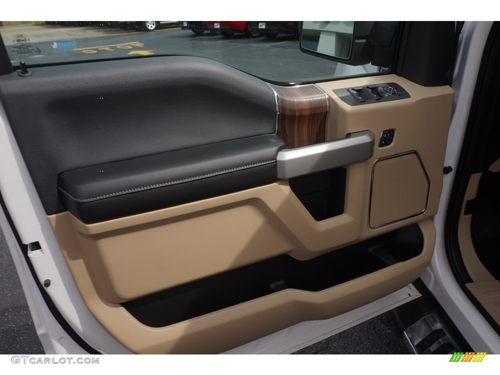 2015 F150 Lariat SuperCrew - Oxford White / Medium Light Camel photo #12