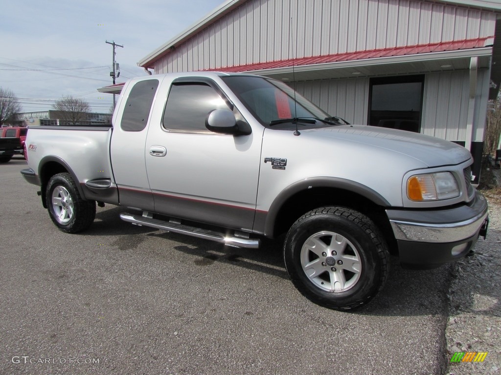 2003 F150 XLT SuperCab 4x4 - Silver Metallic / Dark Graphite Grey photo #7