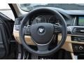 Venetian Beige/Black Steering Wheel Photo for 2016 BMW 5 Series #111377491