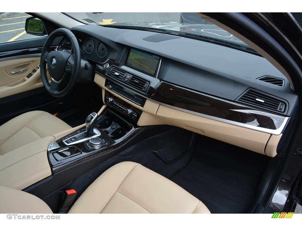 2016 BMW 5 Series 535i xDrive Sedan Venetian Beige/Black Dashboard Photo #111377722