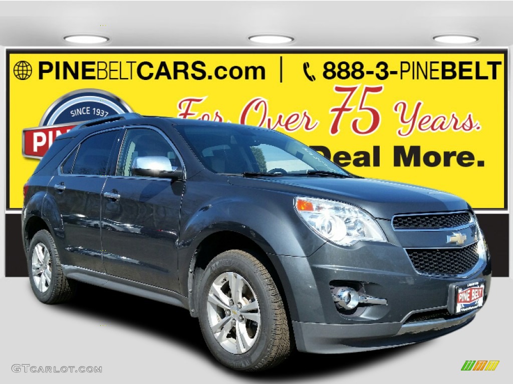 2010 Equinox LTZ AWD - Cyber Gray Metallic / Jet Black/Brownstone photo #1