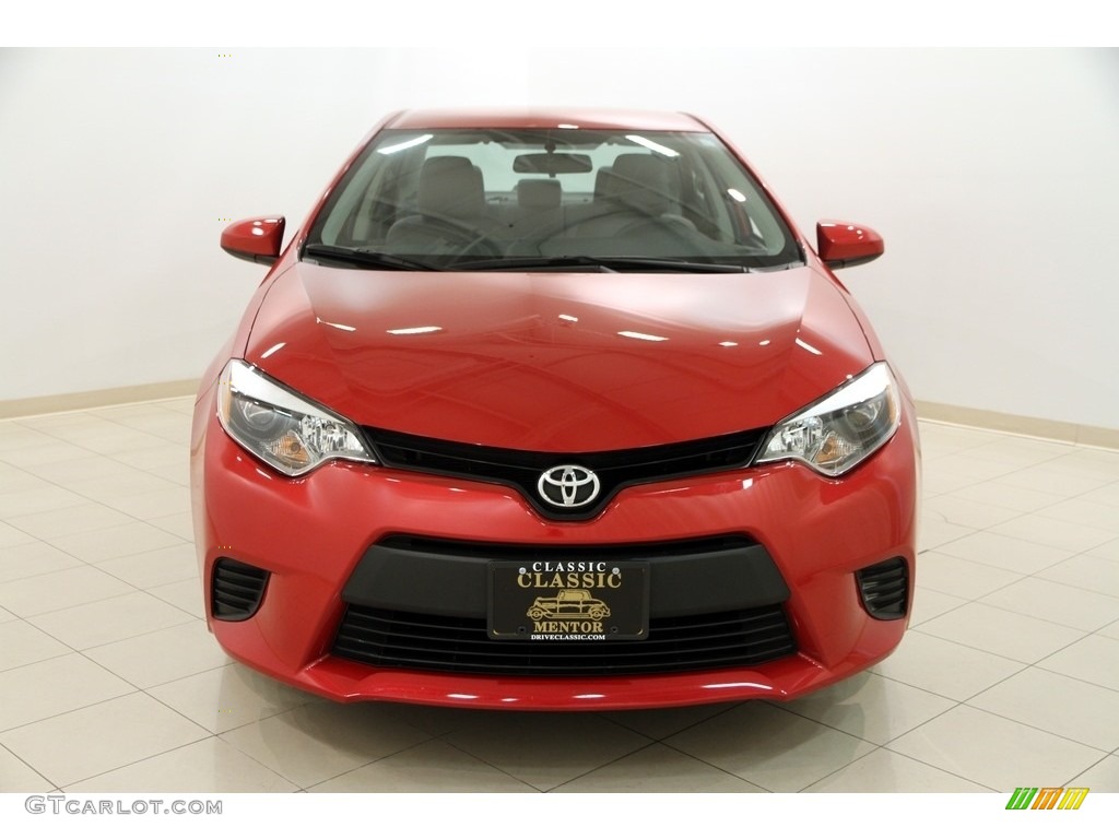 2014 Corolla LE - Barcelona Red Metallic / Ash photo #2