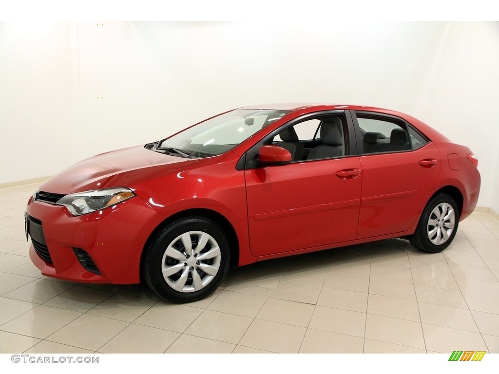 2014 Corolla LE - Barcelona Red Metallic / Ash photo #3
