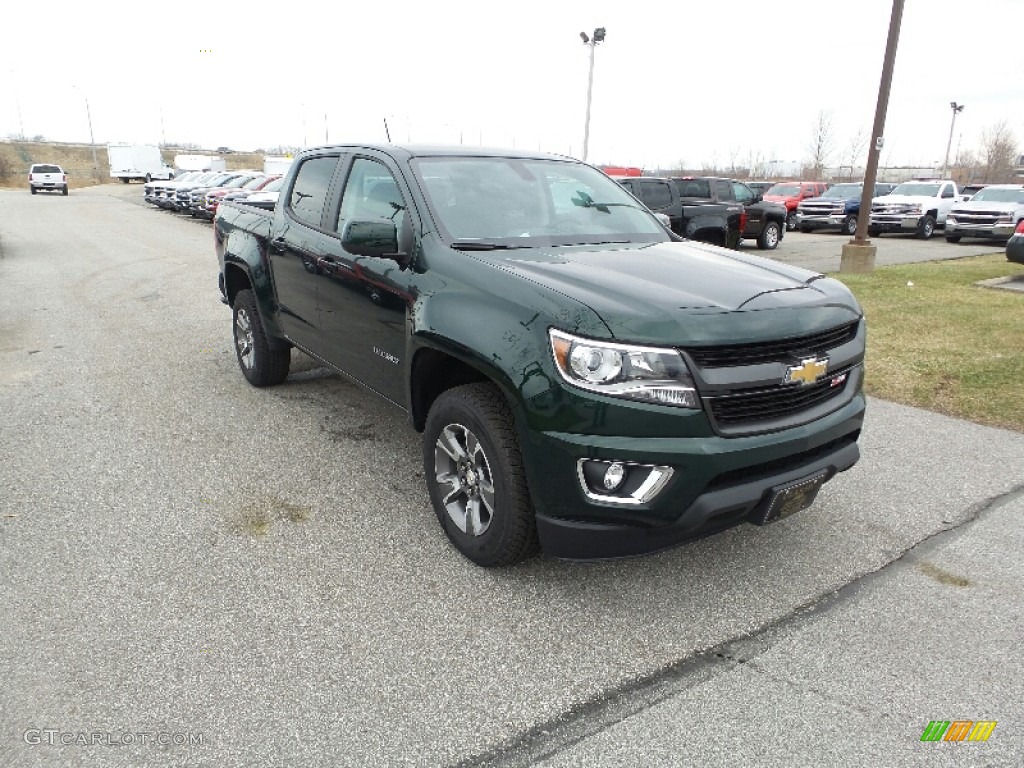 Rainforest Green Metallic 2016 Chevrolet Colorado Z71 Crew Cab 4x4 Exterior Photo #111390889
