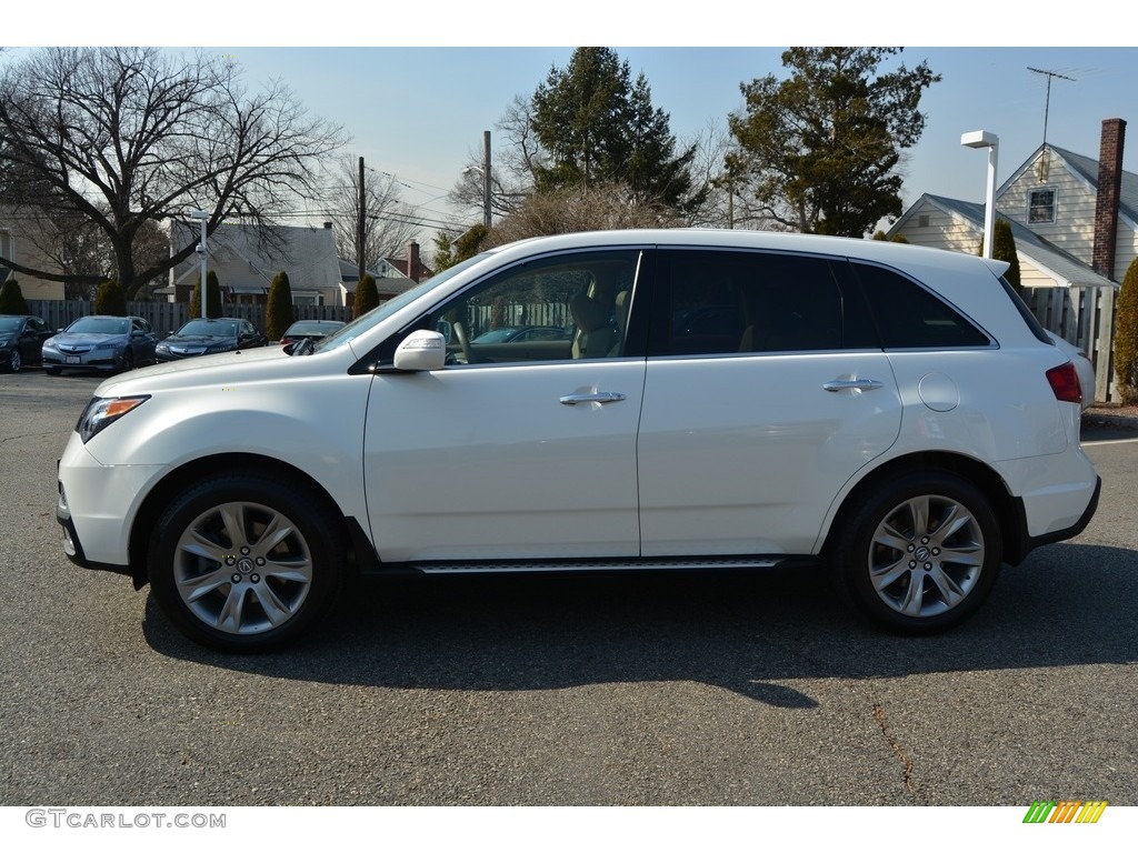 2013 MDX SH-AWD Advance - Aspen White Pearl / Parchment photo #6