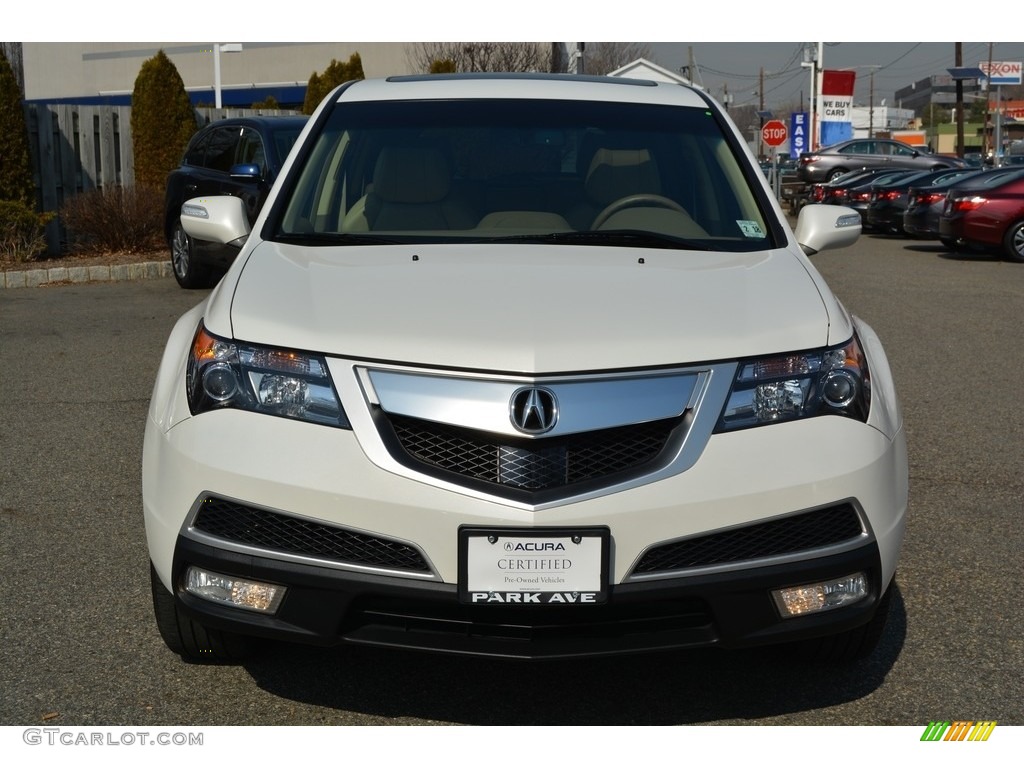 2013 MDX SH-AWD Advance - Aspen White Pearl / Parchment photo #8