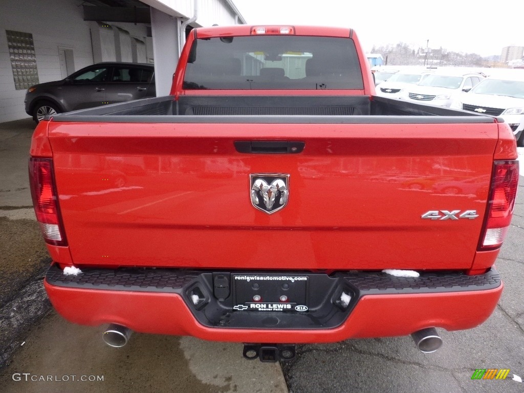 2014 1500 Express Quad Cab 4x4 - Flame Red / Black/Diesel Gray photo #3