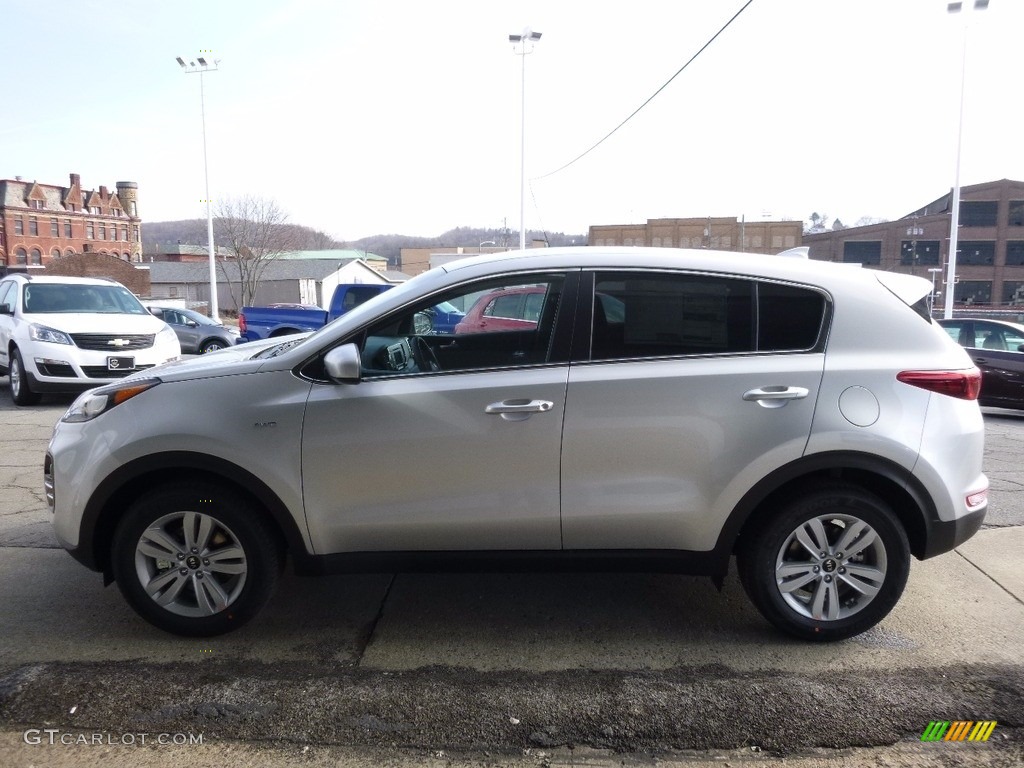 2017 Sportage LX AWD - Sparkling Silver / Black photo #6