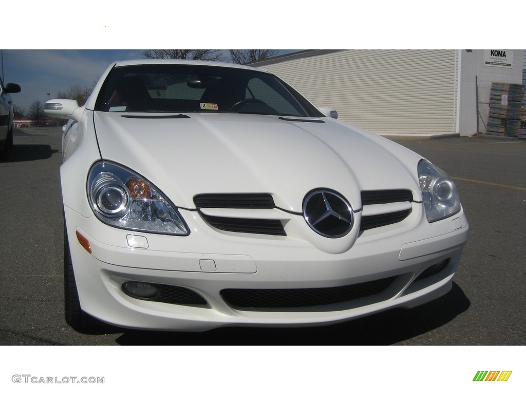 2007 SLK 350 Roadster - Arctic White / Red photo #2