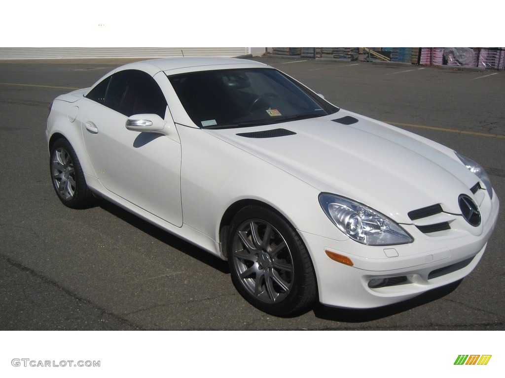 Arctic White 2007 Mercedes-Benz SLK 350 Roadster Exterior Photo #111403573