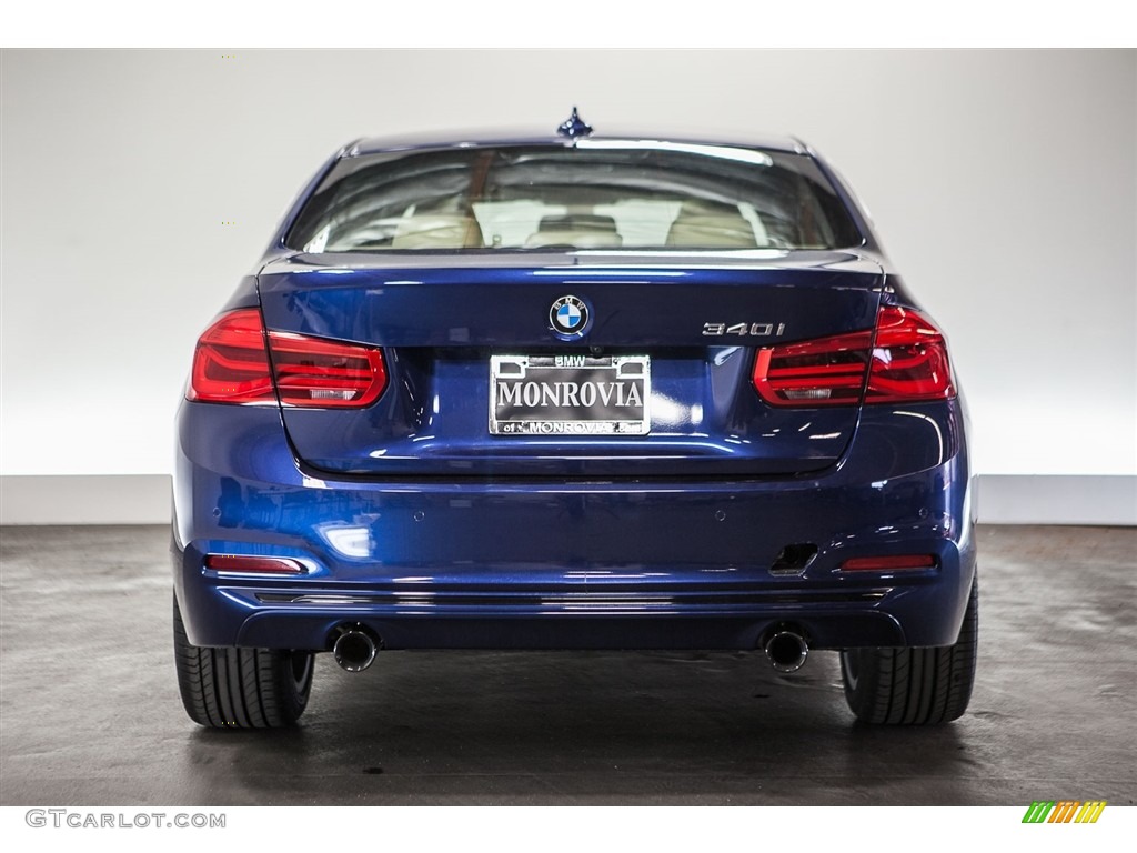 2016 3 Series 340i Sedan - Mediterranean Blue Metallic / Venetian Beige photo #4