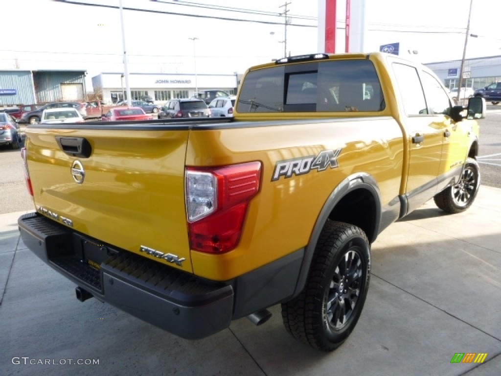 2016 TITAN XD PRO-4X Crew Cab 4x4 - Solar Flare Yellow / Black photo #7