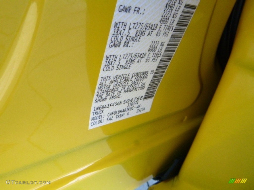 2016 TITAN XD Color Code EAZ for Solar Flare Yellow Photo #111405910
