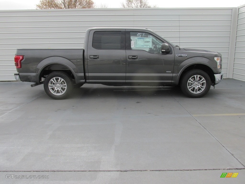 2016 F150 Lariat SuperCrew - Magnetic / Black photo #3