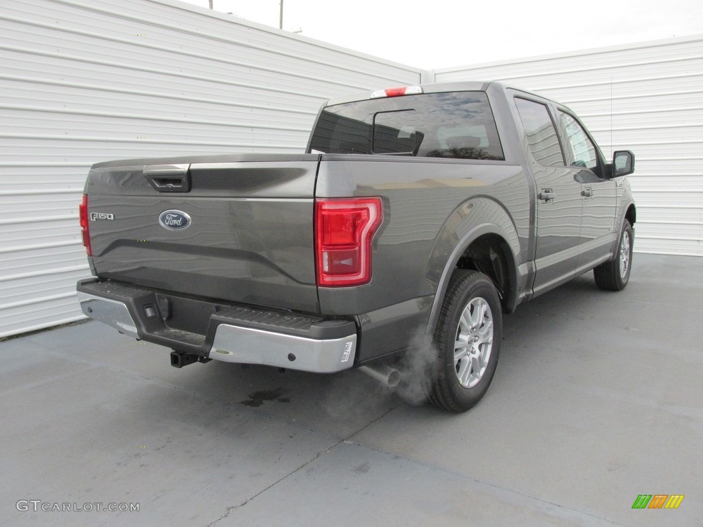2016 F150 Lariat SuperCrew - Magnetic / Black photo #4