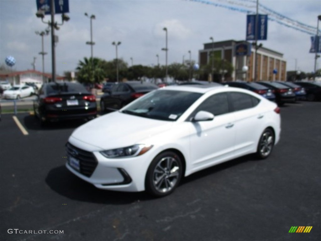 2017 Elantra Limited - White / Beige photo #3