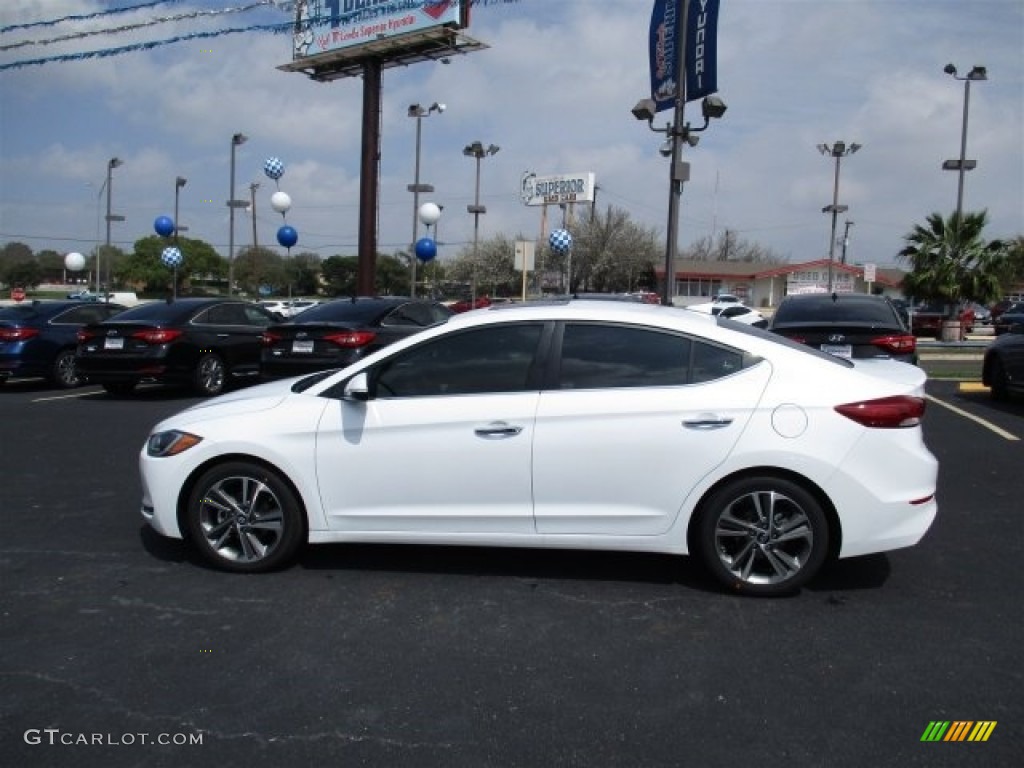 2017 Elantra Limited - White / Beige photo #4