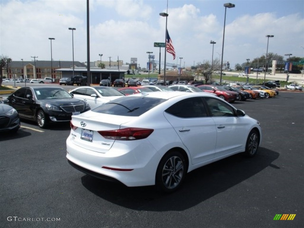 2017 Elantra Limited - White / Beige photo #7