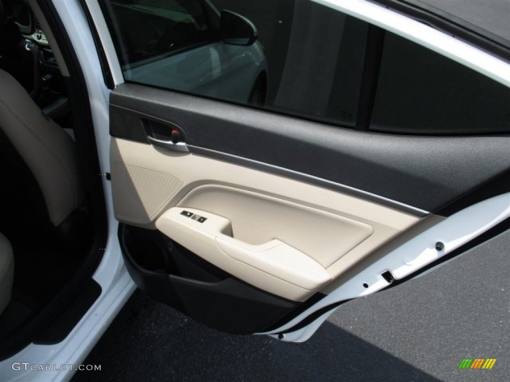 2017 Elantra Limited - White / Beige photo #13