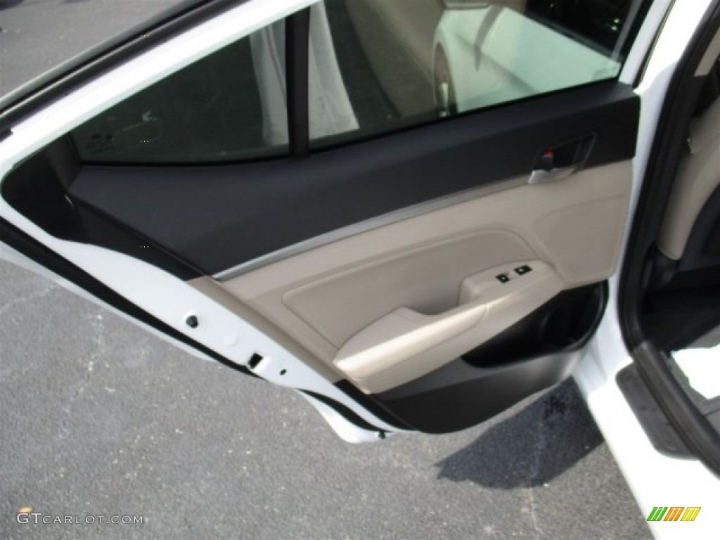 2017 Elantra Limited - White / Beige photo #17