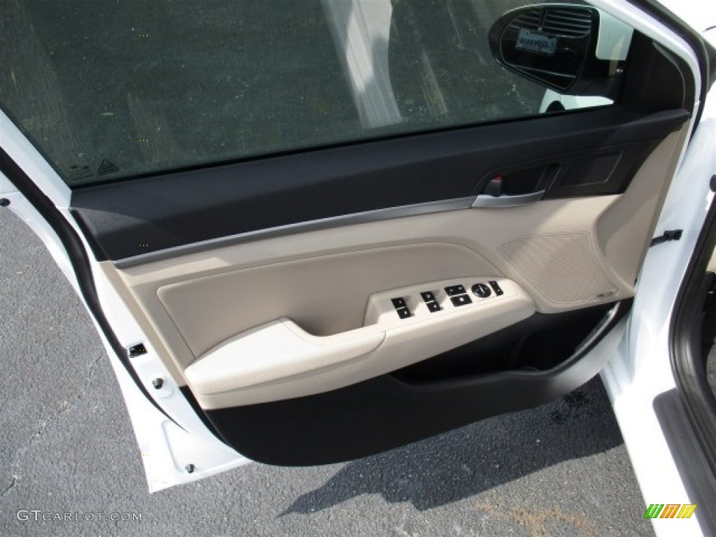 2017 Elantra Limited - White / Beige photo #18