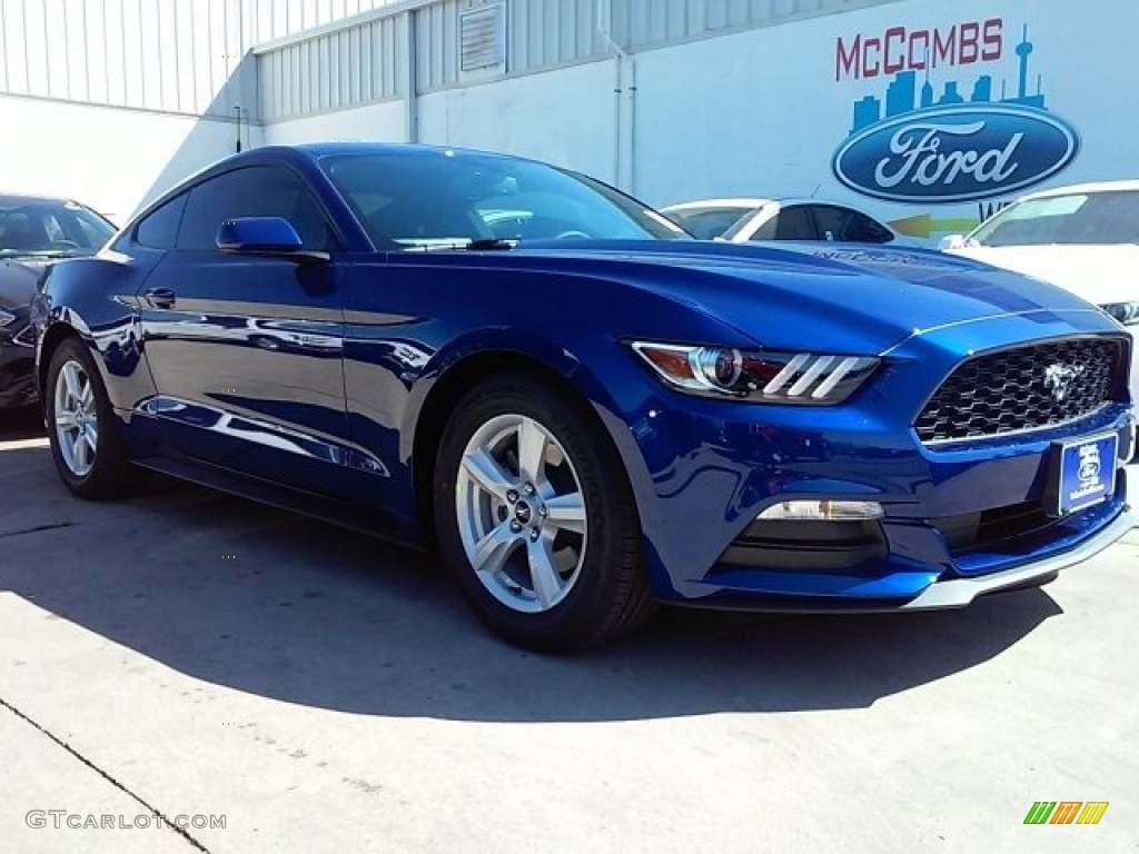 2016 Mustang V6 Coupe - Deep Impact Blue Metallic / Ebony photo #1