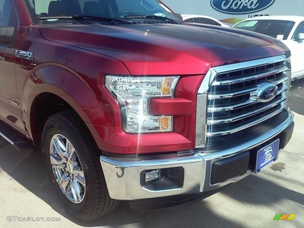 2016 F150 XLT SuperCrew - Ruby Red / Medium Earth Gray photo #2