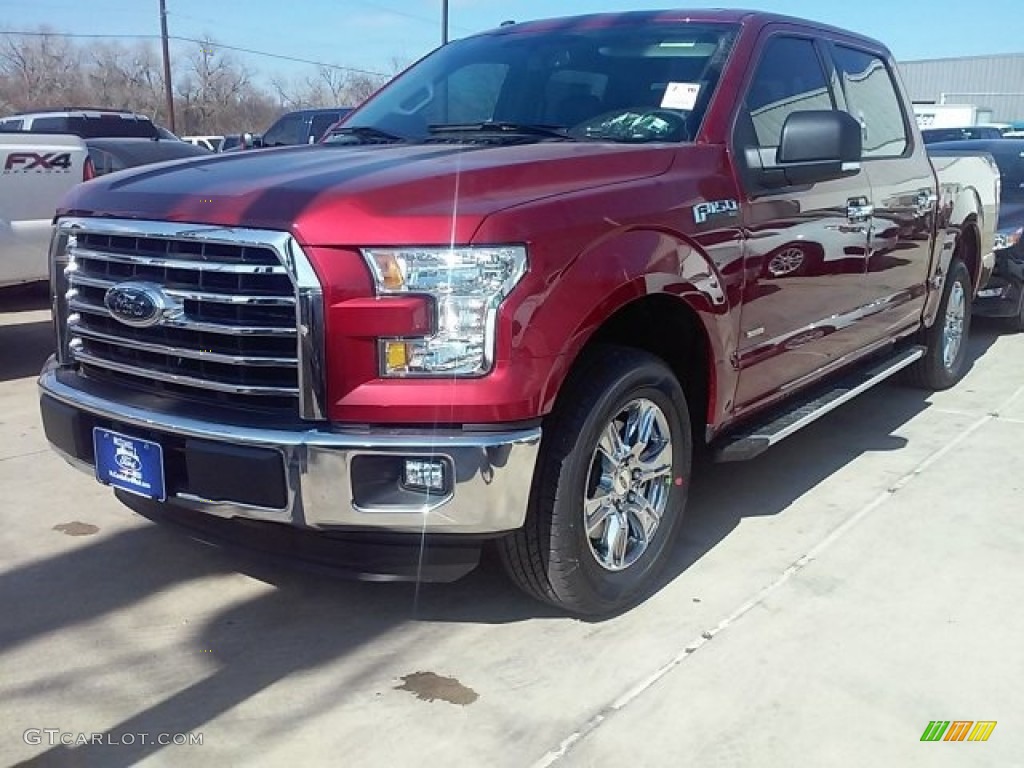 2016 F150 XLT SuperCrew - Ruby Red / Medium Earth Gray photo #8