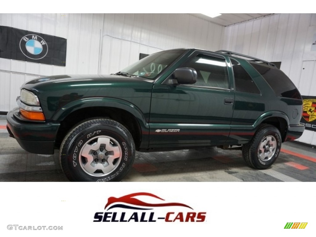 2003 Blazer LS 4x4 - Dark Green Metallic / Graphite photo #1