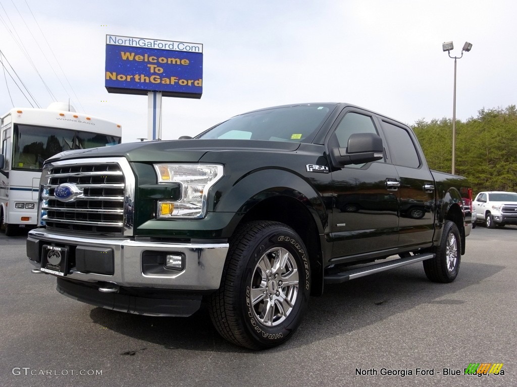 2015 F150 XLT SuperCrew 4x4 - Green Gem Metallic / Medium Earth Gray photo #1