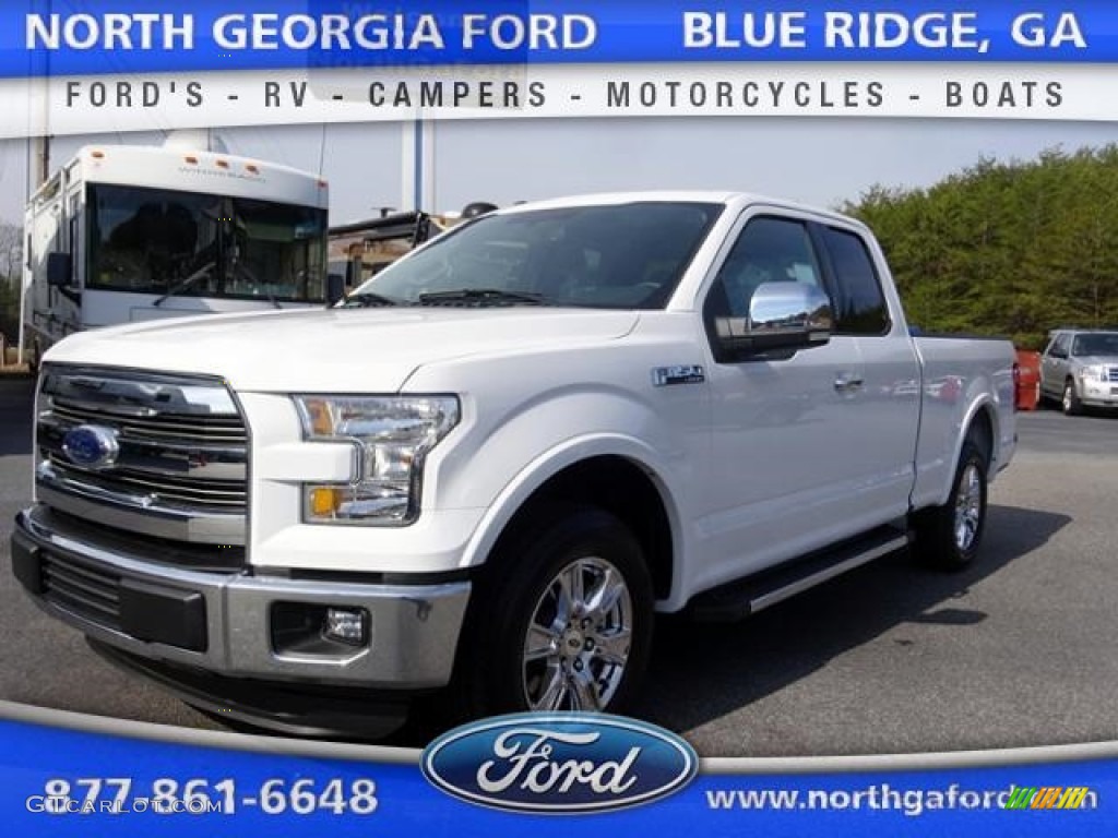 2016 F150 Lariat SuperCab - Oxford White / Black photo #1