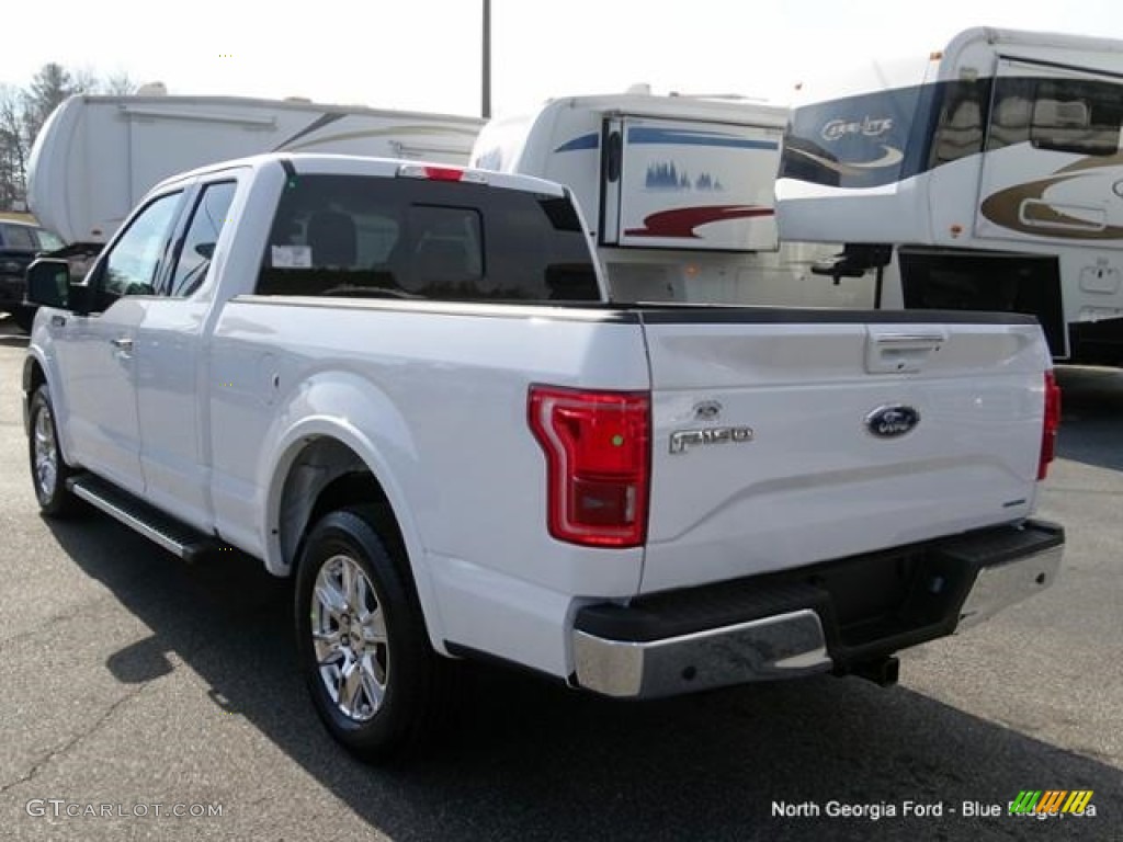 2016 F150 Lariat SuperCab - Oxford White / Black photo #3