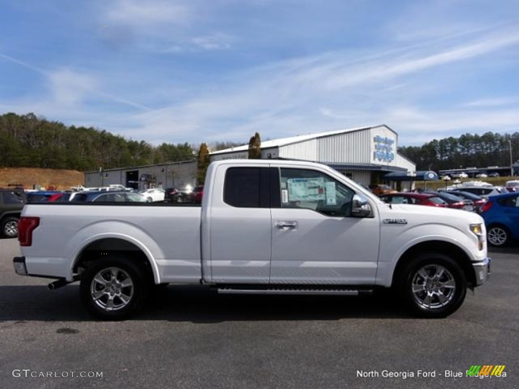 2016 F150 Lariat SuperCab - Oxford White / Black photo #6