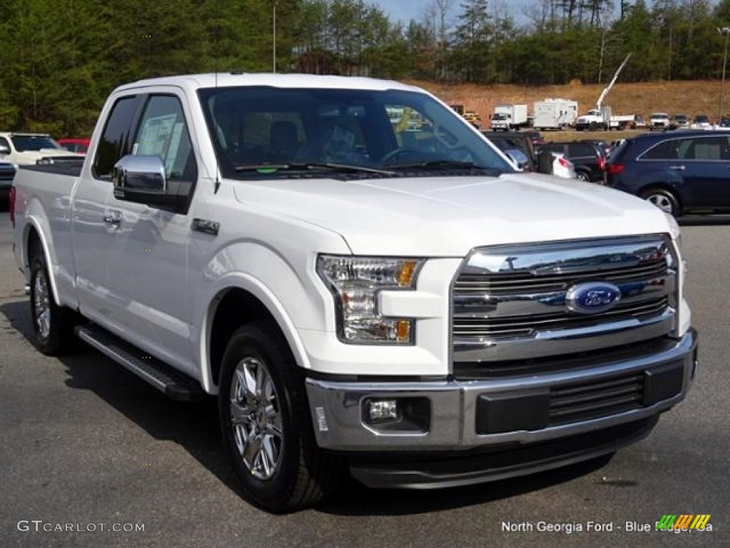 2016 F150 Lariat SuperCab - Oxford White / Black photo #7