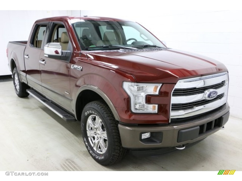 2016 F150 Lariat SuperCrew 4x4 - Bronze Fire / Medium Light Camel photo #3