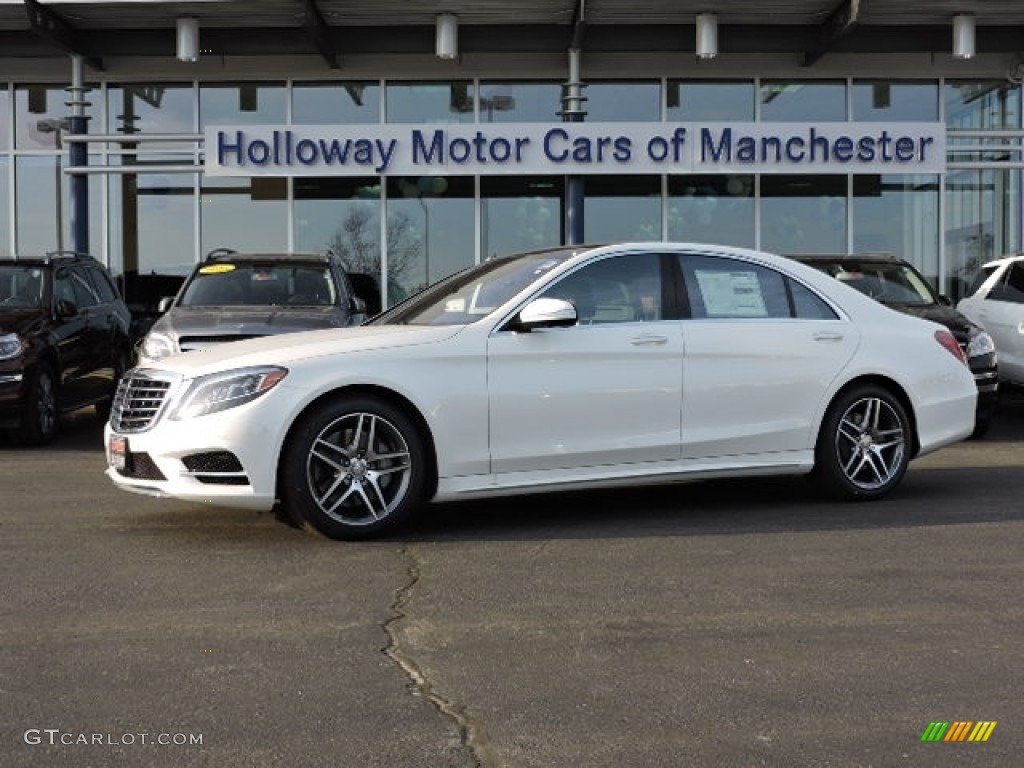 2016 S 550 4Matic Sedan - designo Diamond White Metallic / Nut Brown/Black photo #1