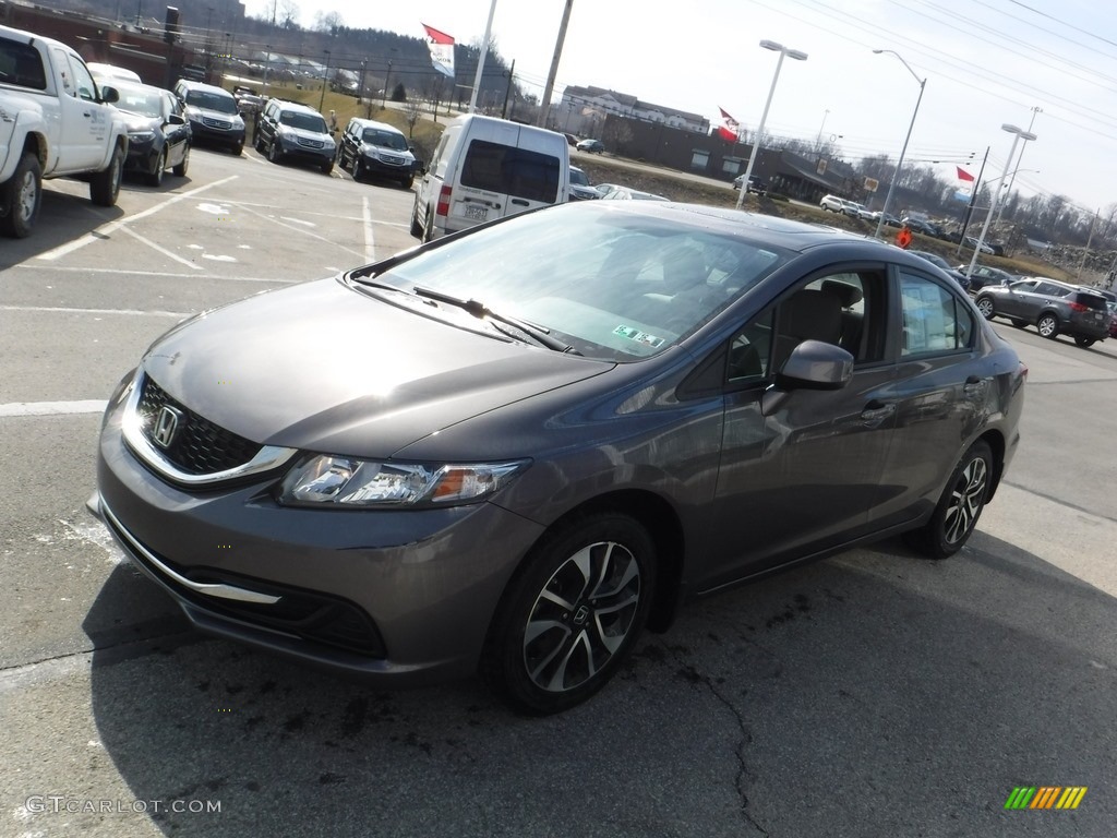 2013 Civic EX Sedan - Urban Titanium Metallic / Beige photo #5