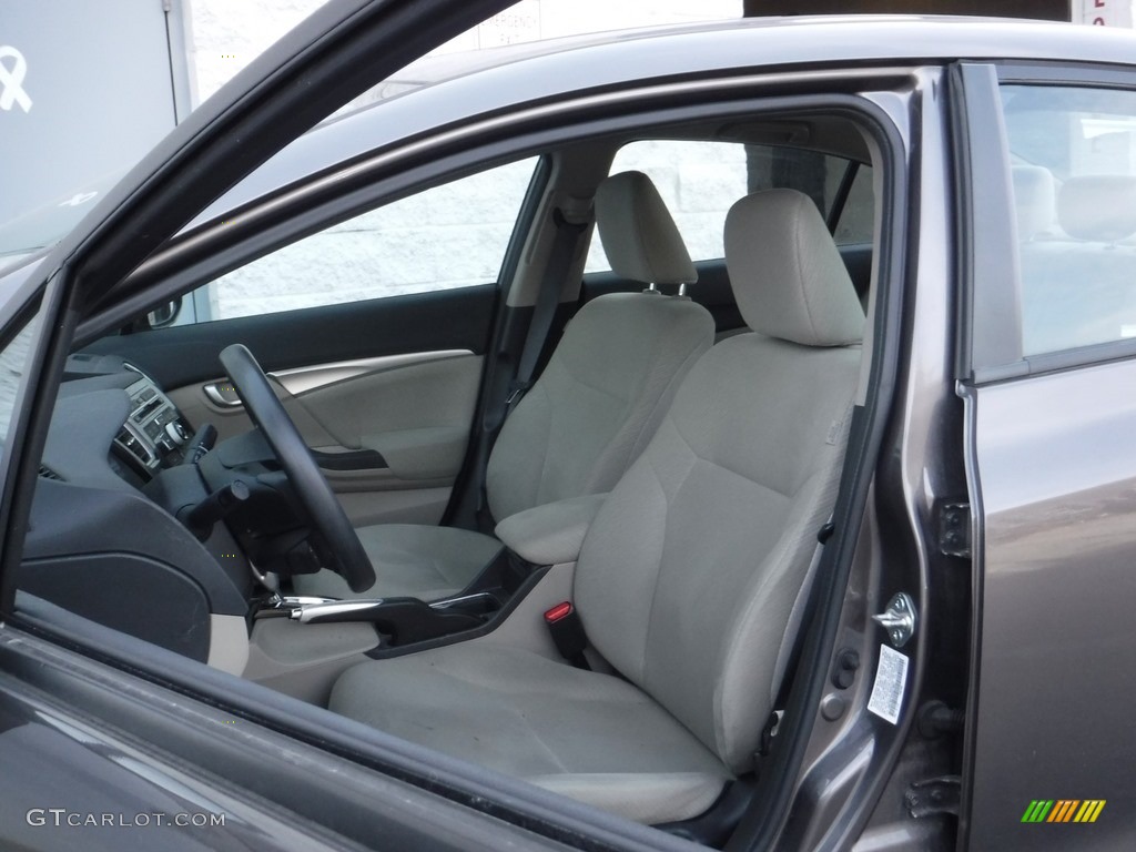 2013 Civic EX Sedan - Urban Titanium Metallic / Beige photo #12