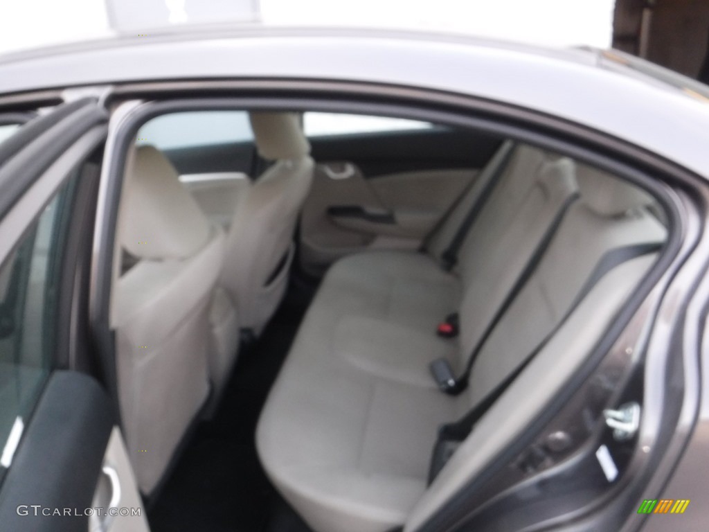 2013 Civic EX Sedan - Urban Titanium Metallic / Beige photo #18