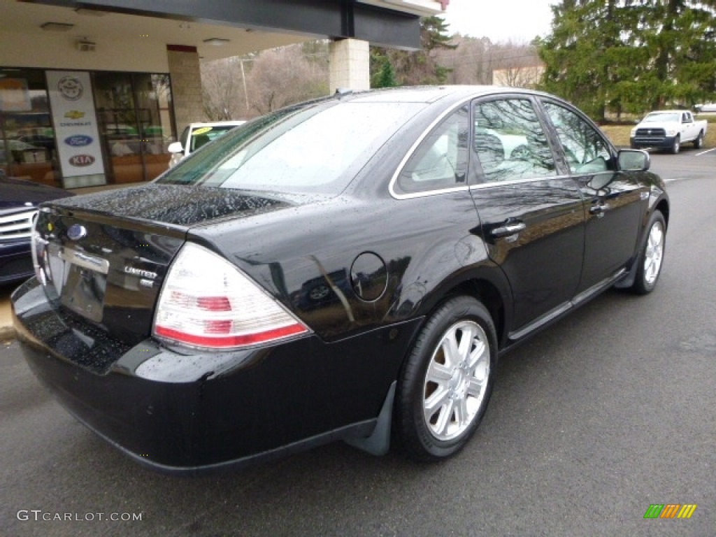 2008 Taurus Limited AWD - Black Clearcoat / Black photo #2