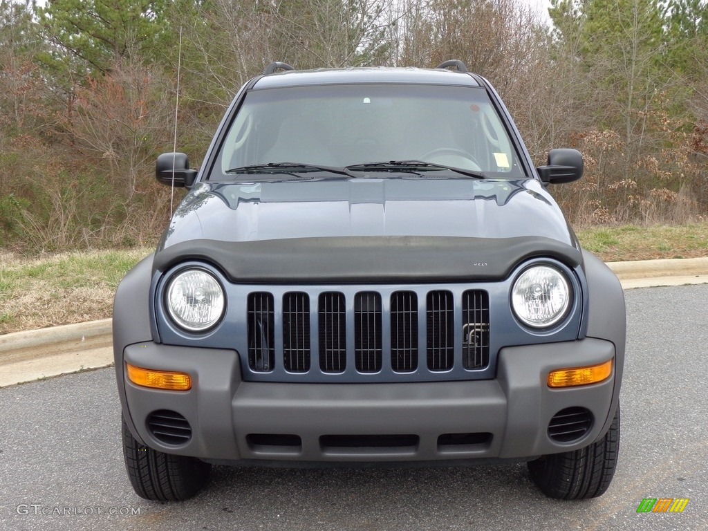 2002 Liberty Sport 4x4 - Steel Blue Pearlcoat / Taupe photo #3