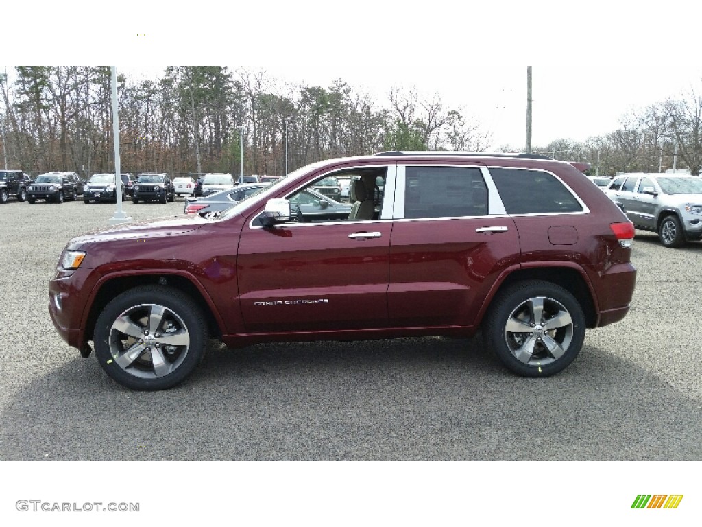 Velvet Red Pearl 2016 Jeep Grand Cherokee Overland 4x4 Exterior Photo #111437539