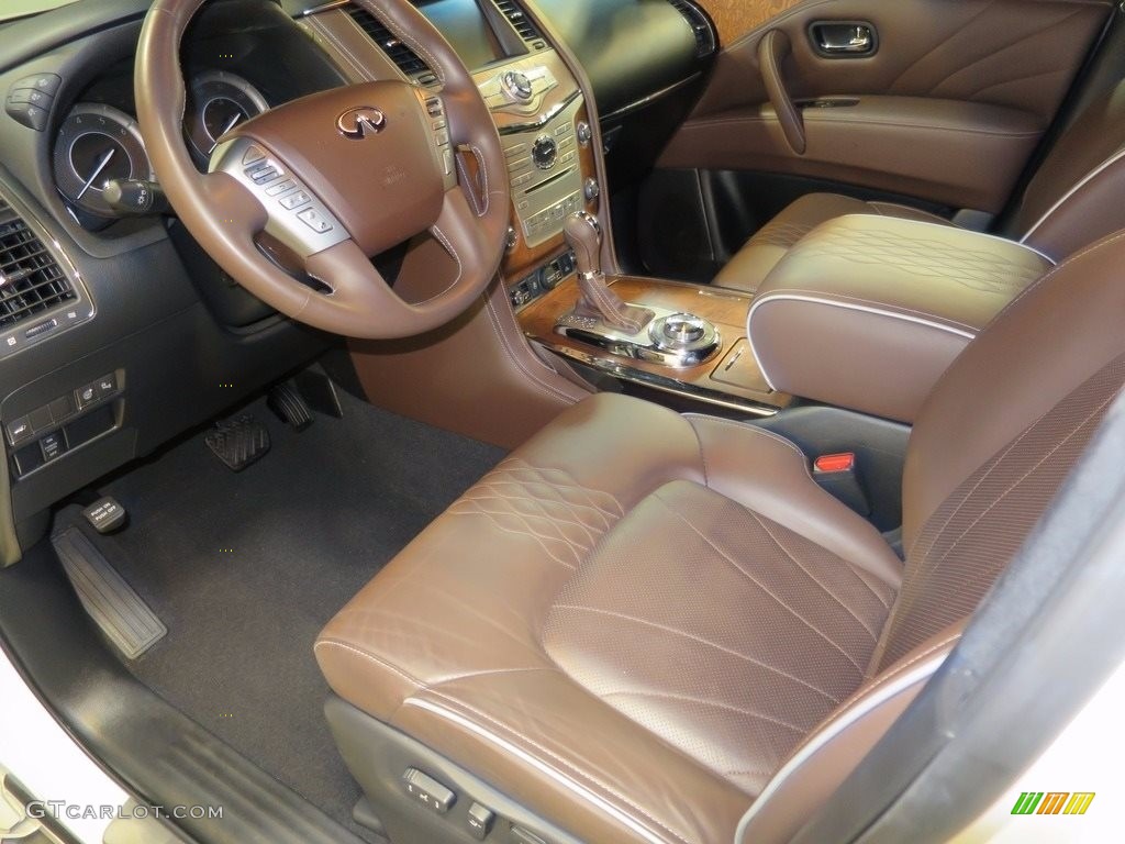 Truffle Brown Interior 2015 Infiniti QX80 Limited AWD Photo #111439357