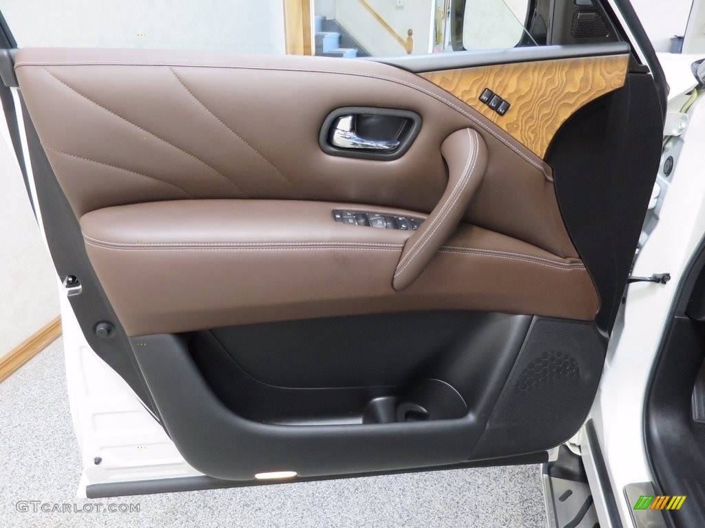 2015 Infiniti QX80 Limited AWD Truffle Brown Door Panel Photo #111439447