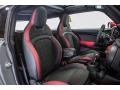 2016 Mini Hardtop JCW Black/Carbon Black/Dinamica w/Red Accent Interior Front Seat Photo