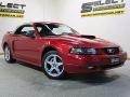 2002 Laser Red Metallic Ford Mustang GT Convertible  photo #9