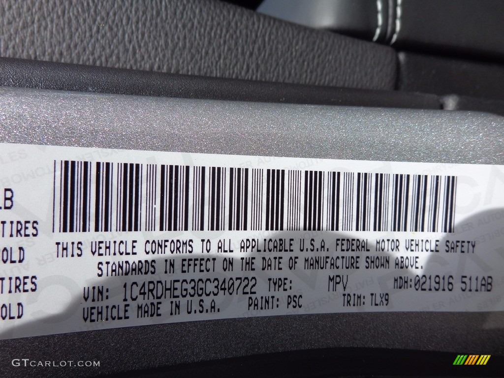 2016 Dodge Durango Citadel Color Code Photos