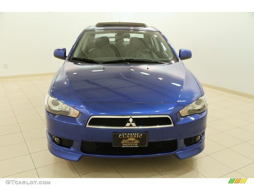 2010 Lancer GTS - Octane Blue Metallic / Black photo #2